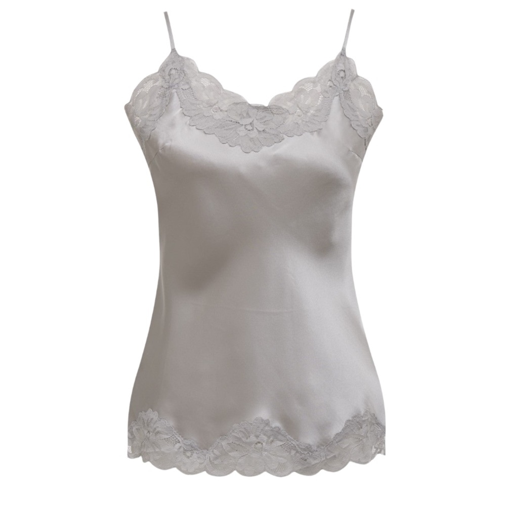 Gold Hawk Floral Lace Silk Cami